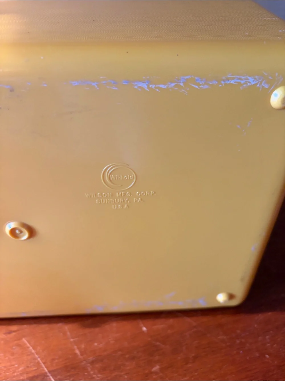 Vintage Yellow Sewing Box